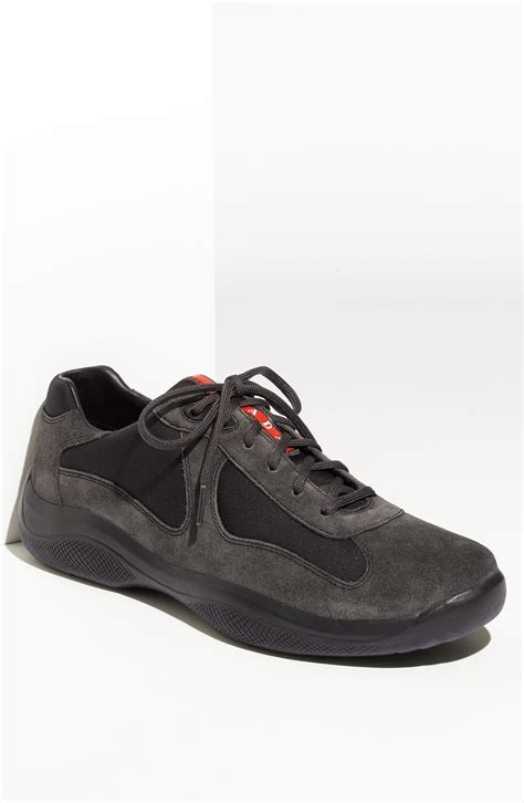 prada americas cup grey suede trainers|Men's America's Cup Luxury Trainers .